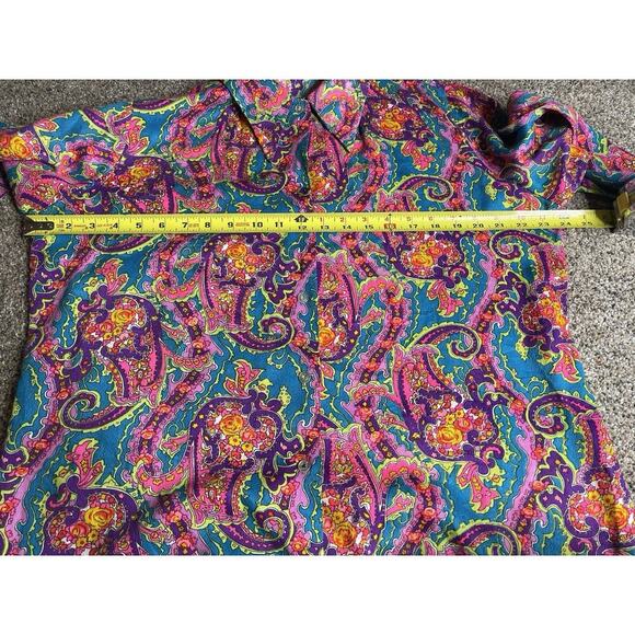 Vintage Miss Holly Women's Button Up Sz 42 Psychedelic Festival Hippie Floral - Picture 7 of 7